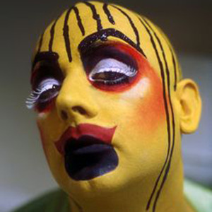 Boy George dressed as Leigh Bowery, with heavy make up, Taboo Show, London, 2000's